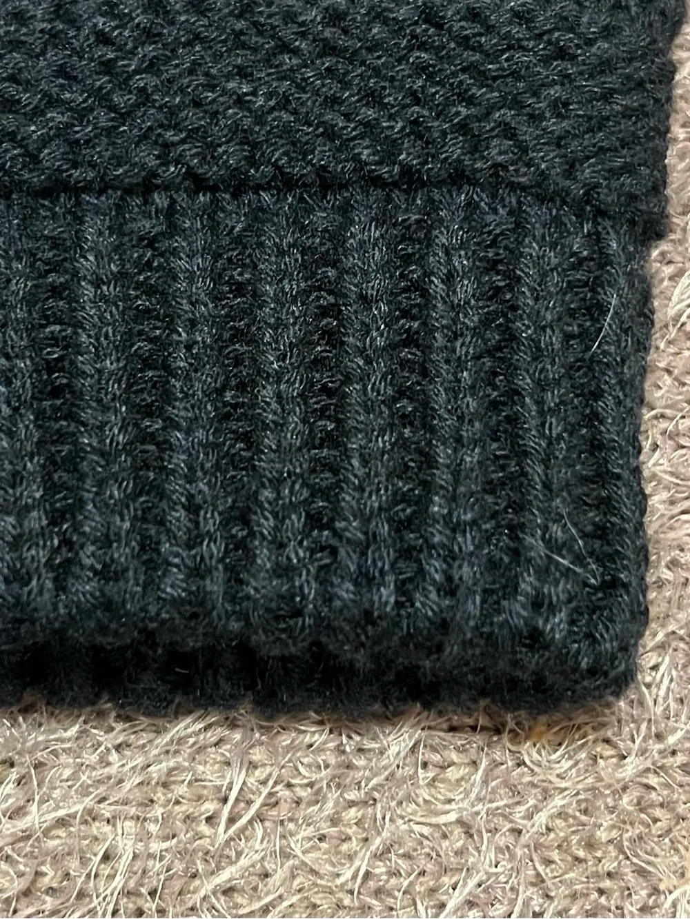 Sonoma Black Cable Knot Beanie